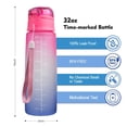 thumbnail image 2 of Deportes Portátiles Taza De Agua Gradiente Gran Capacidad Botella De Agua Al Aire Libre Material Tritan Hervidor De Agua Con Escala Para Gimnasio Escuela Deportes Bicicleta 1000 Ml Guardurnaity OD016132-03, 2 of 6