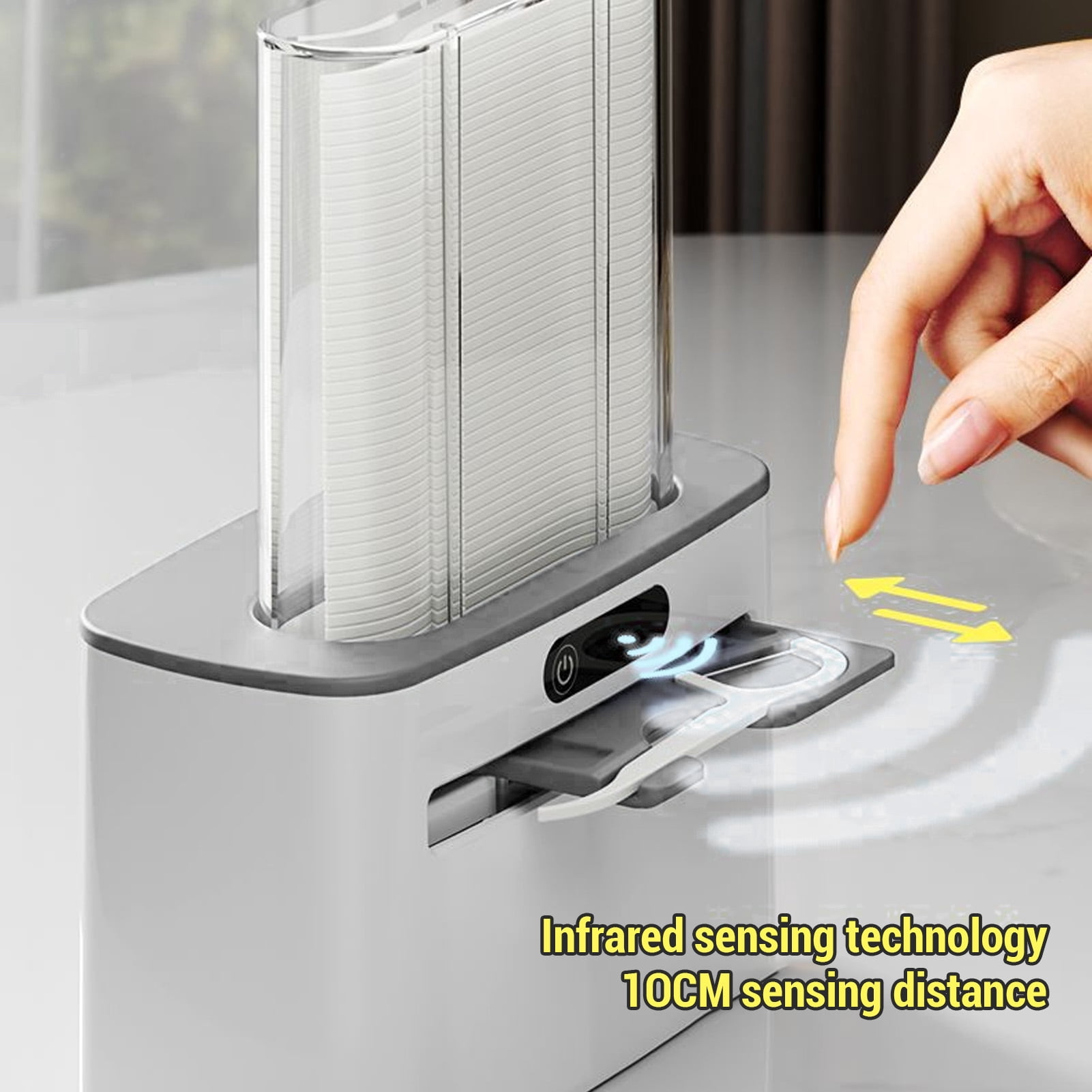 Nieyigj Automatic Floss Pick Dispenser Infrared Sensing Auto Electric Floss Holder with 100 Flossers