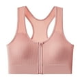 thumbnail image 2 of Ahuyic Womens Sports Bra,Summer Plus Size Bra,Womens Solid Color Large Bra Wide Shoulder Strap Style Underwire Breathable Plus Size Bra,Pink,Free Size, 2 of 3