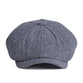 thumbnail image 2 of FREEBIRD99 Newsboy Herringbone Ivy Irish Flat Cap Paperboy Cabbie Gatsby Hat - Dark Blue #1462, 2 of 2