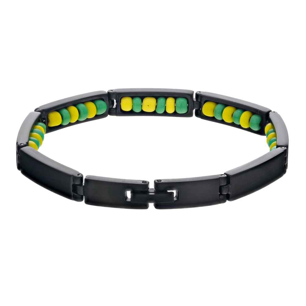 Black red white blue green yellow bracelet best sale