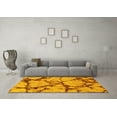 thumbnail image 3 of Ahgly Company Machine Washable Indoor Rectangle Abstract Yellow Modern Area Rugs, 5' x 7', 3 of 4