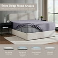 thumbnail image 5 of (2 pack) LammaLoe Extra Deep Pocket Twin Fitted Sheet Only, Fits 18" to 24" Mattress, Soft Microfiber Fitted Bed Sheet, Dusty Purple, 5 of 8