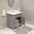 thumbnail image 5 of Water Creation Derby 30" Wood Single Bathroom Vanity in Cashmere Gray/Chrome, 5 of 6