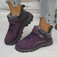 thumbnail image 2 of CAICJ98 Women's Winter Boots Waterproof Ankle Boots Warm Lined Lace Up Outdoor Hiking Work Shoes Winter Boots for Women (Dark Purple,Size 9.5), 2 of 9