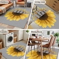 thumbnail image 5 of Area Rugs 2.7'x5', Yellow Sunflowers Carpet for Living Room Bedroom Dining Room, Floral You Are My Sunshine Grey Quotes Throw Kitchen Rugs Non Slip Washable Rectangle Indoor Outdoor Rugs, 5 of 8