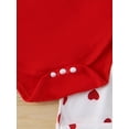 thumbnail image 6 of Suealasg Baby Girl Valentine's Day Clothes 3M 6M 9M 12M 18M Infant Long Sleeve Bear Print Romper + Heart Long Pants + Headband 3Pcs Newborn Girl Spring Outfit Set, 6 of 9