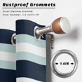 thumbnail image 6 of Outdoor Curtains for Patio Waterproof, Aqua Navy Blue Striped Windproof Pravicy Outside Porch Blackout Curtain, Modern Abstract Lines Geometric Sun Blocking Grommets Curtains for Cabana 54"x108", 6 of 9