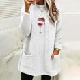thumbnail image 3 of Gibobby Sudaderas para mujer navidad Sudadera con capucha de felpa con bolsillo y manga larga, cuello redondo, Navidad, informal, para mujer(Blanco,G), 3 of 4