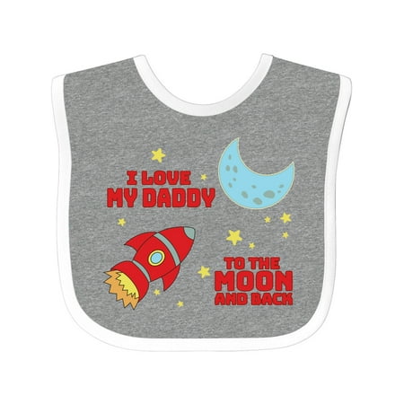 

Inktastic I Love My Daddy to the Moon and Back Gift Baby Boy or Baby Girl Bib
