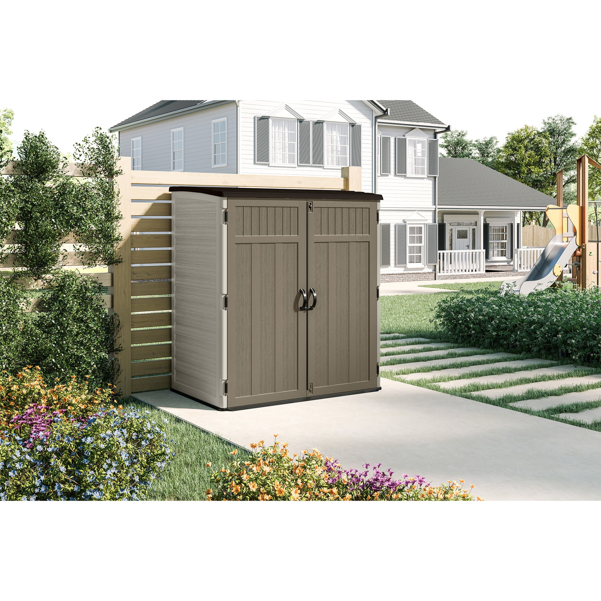 Suncast Extra-Large Vertical Storage Shed, All-Weather Outdoor