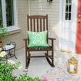 thumbnail image 2 of HomGarden Patio Wood Rocking Chair Indoor Outdoor Rocker All-Weather 400lbs Capacity - Natural, 2 of 9