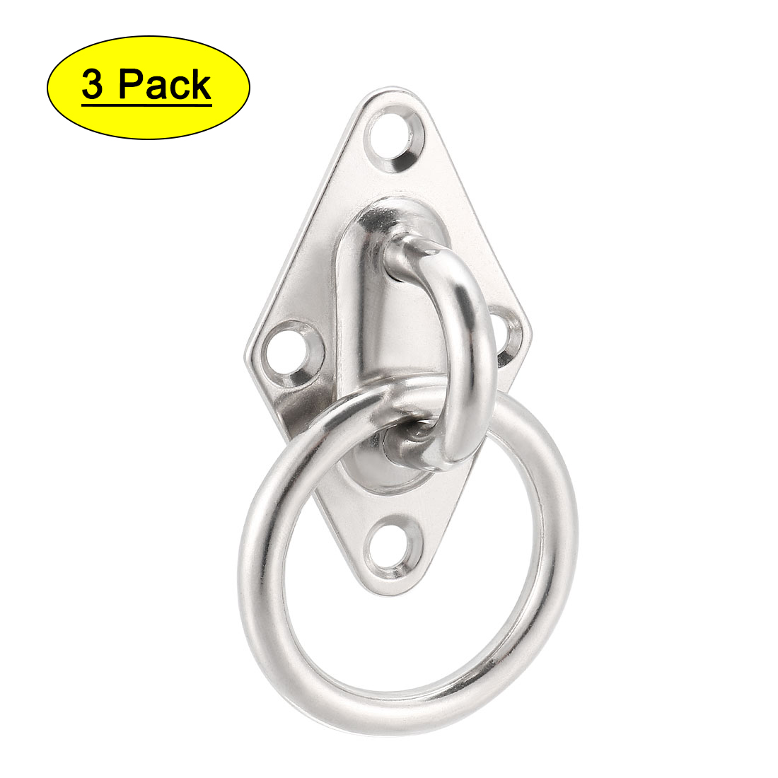 Stainless Steel Ceiling Hook with Ring Pad Eye Plate Hardware 65mmX40mm Staple Hooks Loop Wall