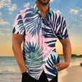 thumbnail image 2 of ZCFZJW Mens Hawaiian Shirts Short Sleeve Casual Button Down Tropical Beach Shirt Big and Tall Regular Fit Comfy Holiday Vacation Tees Tops Multicolor#10 XXXL, 2 of 4
