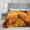 thumbnail image 4 of Fried Chicken Blanket Gifts For Kids Adults - Lightweight Throw Blanket For Bedroom Living Room Decor Soft Fuzzy Fleece Cozy Plush Bed Couch 60"X50", 4 of 7