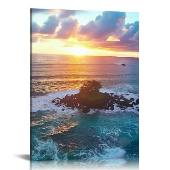 ARISTURING  Canvas Wall Art for Living Room Seaside Sunset Canvas Painting for Home Wall Decoration Modern Bedroom Artwork Seascape Pictures for Wall Print Landscape Paintings