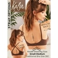 thumbnail image 4 of Kalon 4 Pack Women's Demi Wireless Padded Bralette Hook and Eye Bra Back, 4 of 9