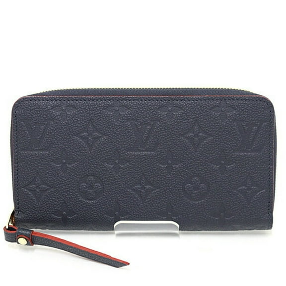 Pre-Owned Louis Vuitton Zippy Wallet Monogram Empreinte Marine Rouge M62121 Long LV