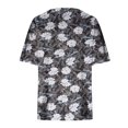 thumbnail image 4 of Mode Décontractée pour Femmes Chemises Imprimées Manches Courtes Tee-Shirts Amples Tunique Blouse Hauts pour Femmes Hauts Manches Courtes pour Femmes Imprimé Floral Hauts pour Femmes, 4 of 5