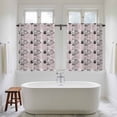 thumbnail image 4 of Easter Rabbit Kitchen Curtain for Berdoom Living Room Cafe 45 Inch Length, Cartoon Cute Bunny Sketch on Pink Tiers Curtains Light Filtering Drapes Rod Pocket Window Treatment 2 Panels 52"Wx45"L, 4 of 8