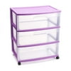 Sterilite 3-Drawer Wide Cart