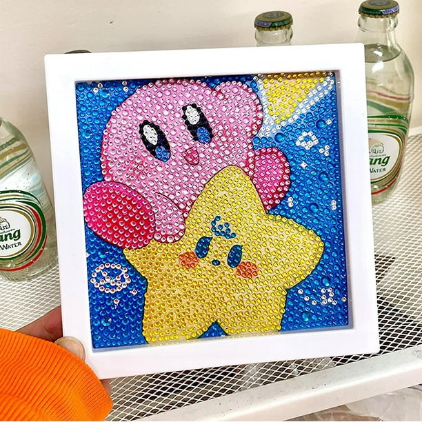 Kit de pintura de diamante 5D para niños, kit de pintura por números de cristal con taladro completo para niños, arte y manualidades Diamond Dotz para niños de 6 a 8 a 12 a 14 años (7 x 7 pulgada