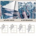 thumbnail image 5 of Purple Octopus Coastal Swag Valances for Windows, Kitchen Curtains 36 Inch Length 2 Panels Set, Summer Beach Seahorse Jellyfish Coral Short Curtains for Small Windows Rod Pocket Cafe Curtains 28"x36", 5 of 8