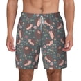 thumbnail image 2 of Picia Hedgehogs and Flowers1 pattern Mens Swim Trunks with Compression Liner Stretch Beach Shorts Quick Dry with Zipper Pockets No-Chafing Board Shorts-X-Large, 2 of 9