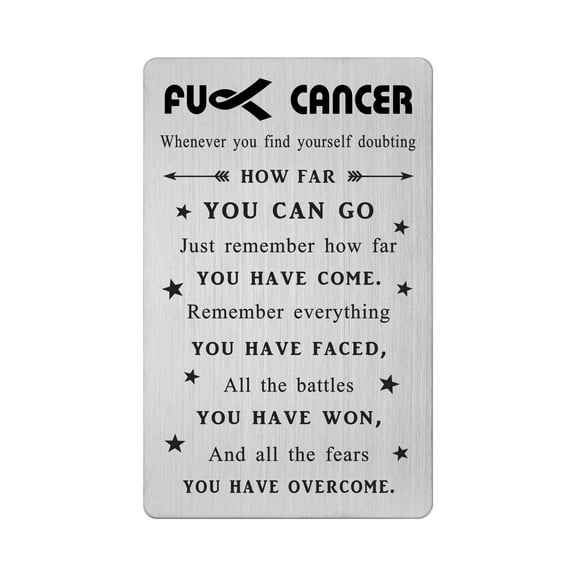 FALOGIJE Cancer Survivor Gifts for Women Men, Fight Cancer Gifts, Cancer Inspirational Wallet Card