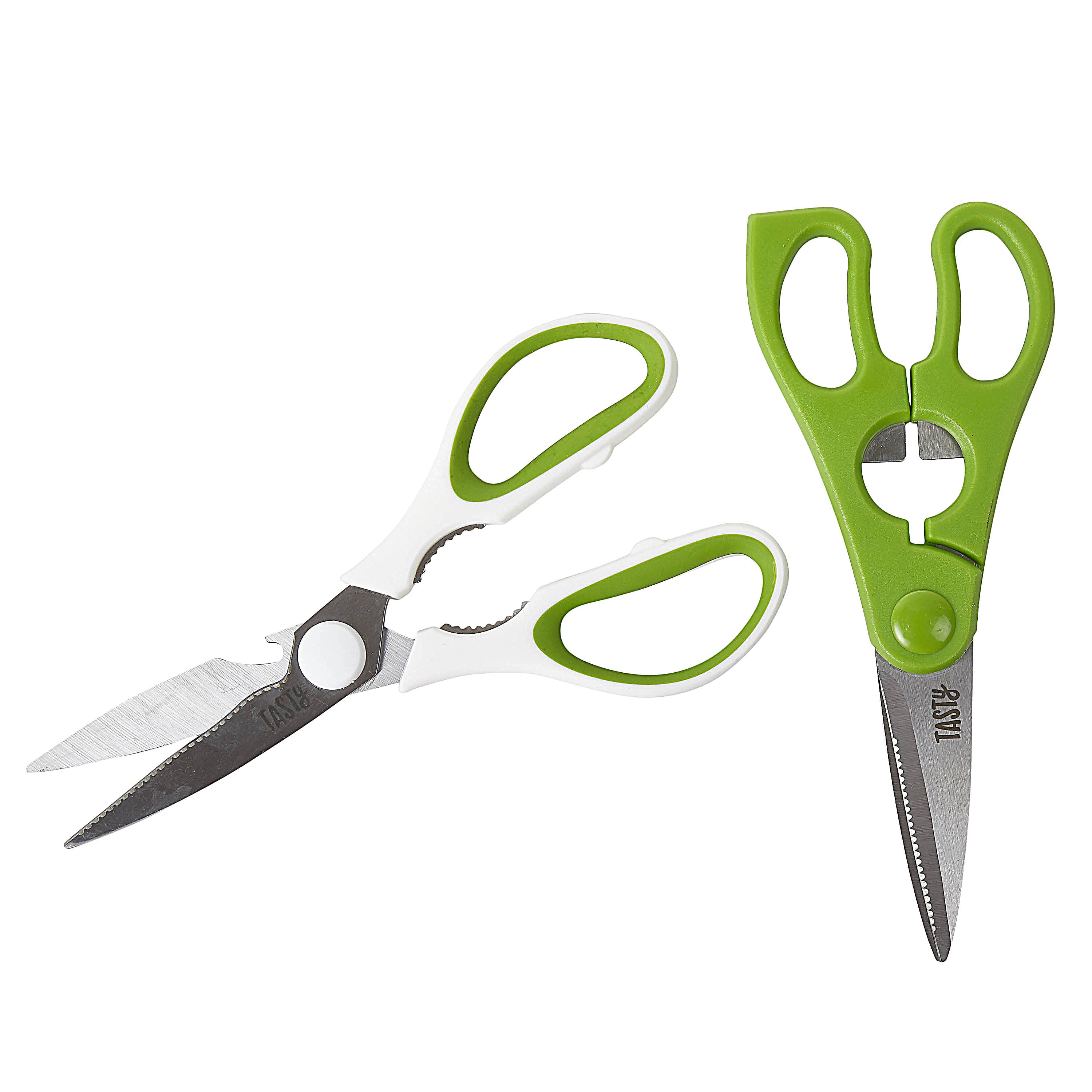 LIVINGO Kitchen Shears Heavy Duty: Cooking Scissors Dishwasher Safe Green