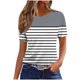 thumbnail image 2 of mfyjkho Tops Para Mujer, Camiseta Estampada Informal Y De Moda Para Mujer Con Cuello Redondo Y Manga Corta. Tops Y Blusas Para Mujer L, 2 of 3
