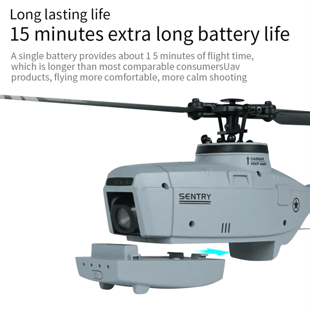 Roofworld RC Helicopter Drone For Adults C127 2.4G 4CH Brushless Helicopter Model Without Aileron Remote Control Aircraft