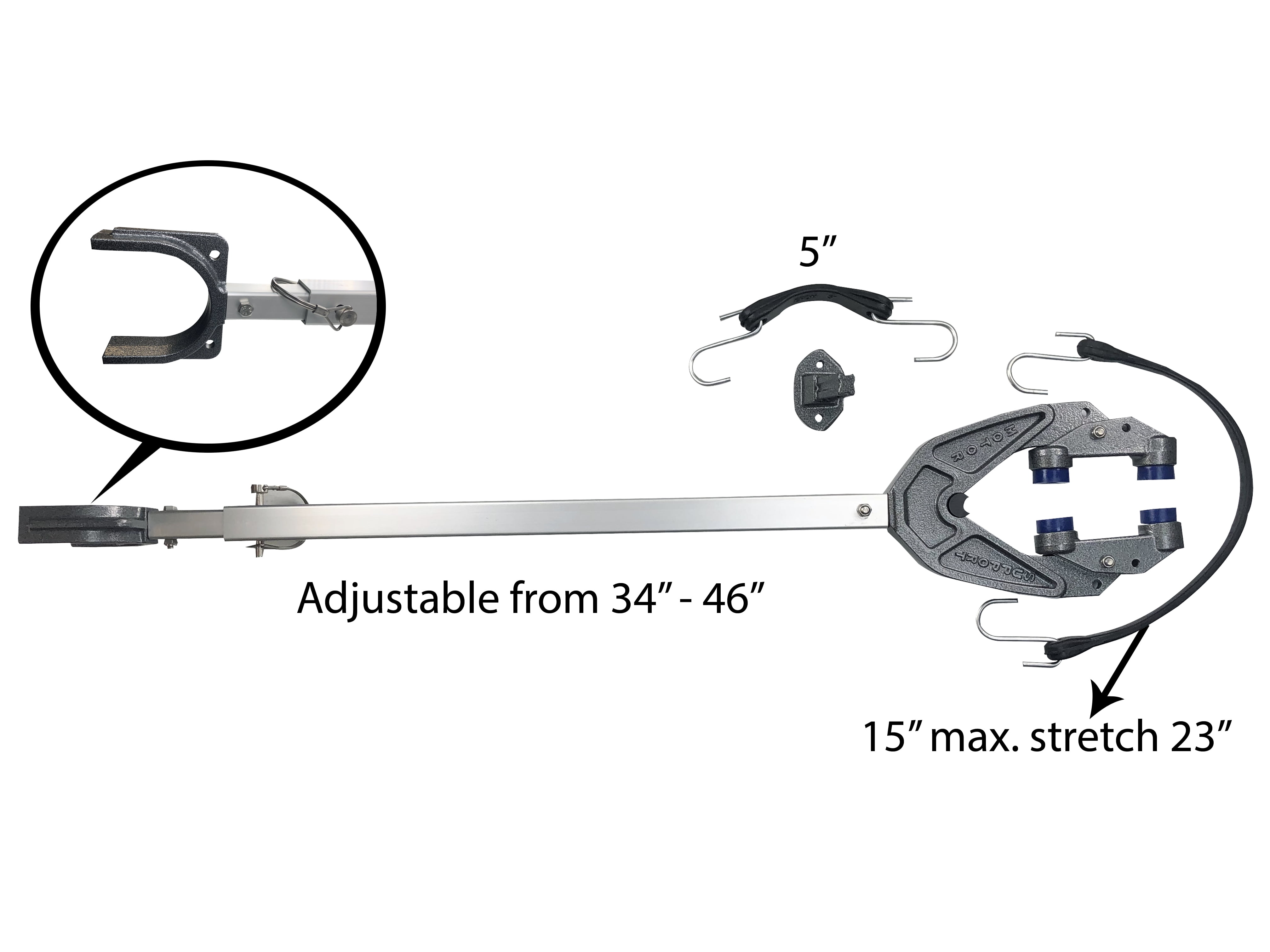 Pactrade Marine Boat Trailer Motor Transom Support Bracket Dual Mount