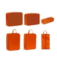 thumbnail image 1 of 6 cubos de embalaje para maletas de viaje, organizadores de equipaje portátiles. naranja, 1 of 9