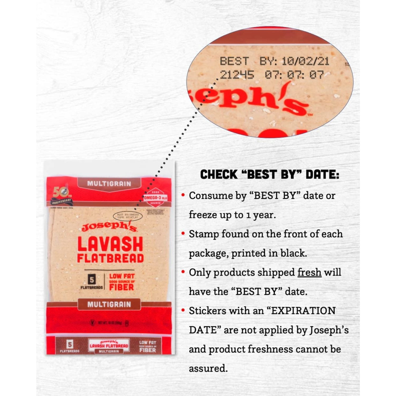 Lavash Bread Value 3-Pack, Multigrain, Reduced Carb, Low Fat and Good Source of Fiber (5 Flatbreads per Pack, 15 Total), Fresh Baked