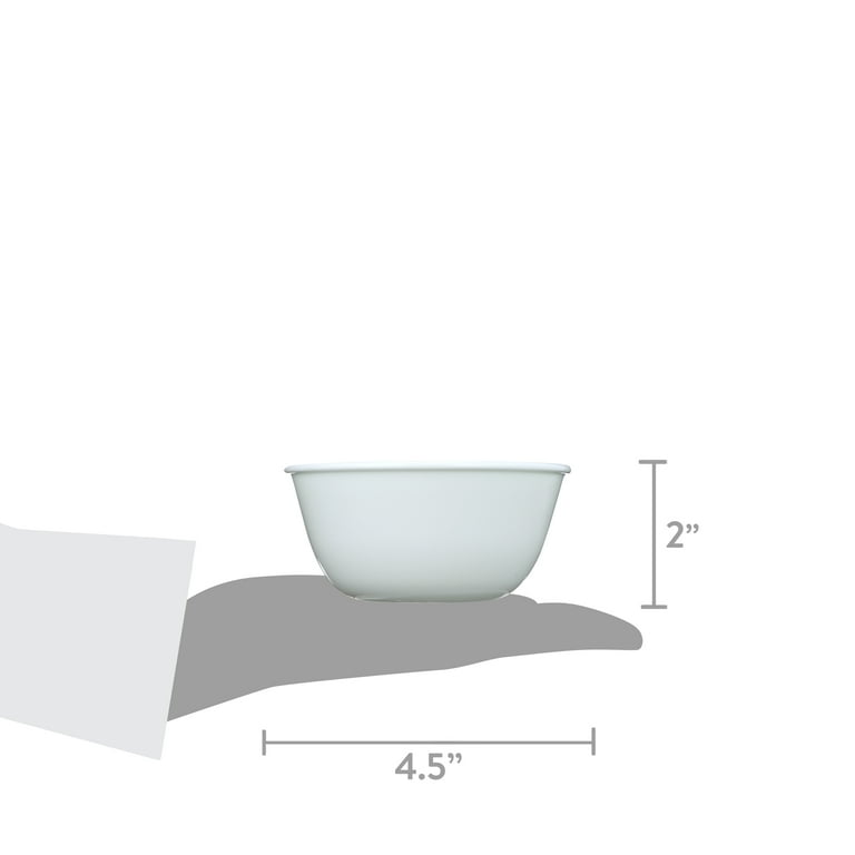 Corelle Winter Frost White 12 oz Glass Rice Bowl Set of 4