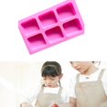 thumbnail image 3 of 6 Grids Rectangle Silicone Soap Mold Tray For Homemade Diy Baking Mould, 3 of 9