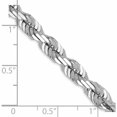 thumbnail image 5 of 14K White Gold 5.5mm D/C Rope With Lobster Clasp Chain (24 X 5.5) Made In Peru 040w-24, 5 of 5