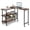 Rustic Brown, variant on 360° Rotating Sofa Side Table with 2-Tier Storage Shelves, Computer Desk End Table with Wheels,Rustic Brown