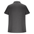 thumbnail image 4 of Camiseta de Solapa de Color Sólido de Moda Casual de Manga Corta, Cuello Redondo Manga Corta Superior para Hombres, Poliéster de Lavado a Mano, 4 of 5