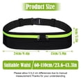 thumbnail image 3 of ZheElen Lightweight Waist Bag For Running Carry Essentials Effortlessly Durable Polyester Running Belt Green, 3 of 6