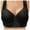 Black, variant on Women's Full Coverage Front Closure Posture Back Unpadded Wireless Plus Size Double Support Minimizer Bra (Black, 46)
