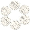 thumbnail image 1 of Manteles individuales resistentes a las manchas Inteprter 6 uds antideslizantes lavable cojín hecho a mano aislamiento trenza posavasos vajilla Mostrada Punto blanco y azul, 1 of 6