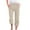 Khaki, variant on Christmas! Ohufall Capris Pants For Women, Capris For Women, Casual Summer Cotton Linen 3/4 Pants Wide Leg Capris Lightweight Baggy Cropped Lounge Trousers