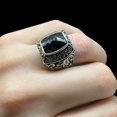 thumbnail image 5 of Turkish Handmade Silver Square Black Gemstone Onyx Ring Premium Men Ring 925k Sterling Silver Ring Gift For Him Gift For Birthday || Ali Baba Jewellery, 5 of 5