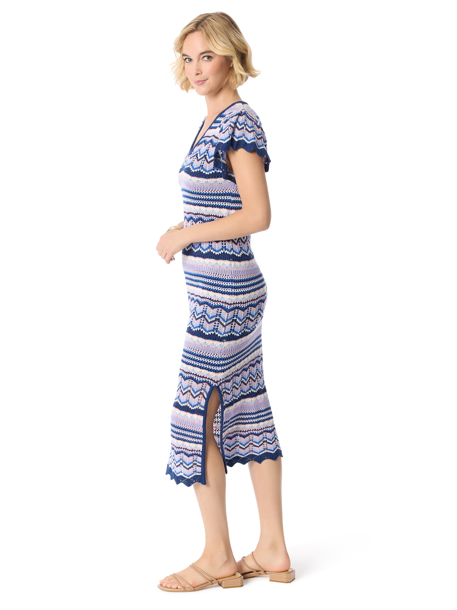Jessica Simpson Women's and Women's Plus Trinity Crochet Dress, Sizes XS-5X
