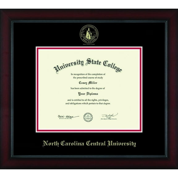 North Carolina Central University Diploma Frame, Document Size 14" x 11"