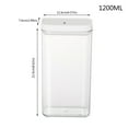 thumbnail image 3 of 800ml Airtight Kitchen Storage Jar, Clear Plastic Canister for Grains/Spices,Compact Pantry Organizer,C,1PC, 3 of 6