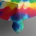 thumbnail image 3 of Colorful Rainbow Tie Dye Spiral Pattern Rectangle Tablecloth 60"x84",Waterproof Polyester Rectangle Table Cloth, Wipeable Spillproof Polyester Tablecloth for Dining, Camping, Indoor and Outdoor, 3 of 5