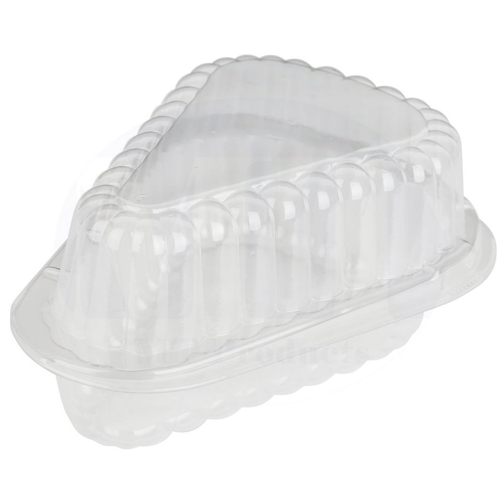Hinged Plastic Pie / Cheesecake / Cake Slice Container Pack of 20